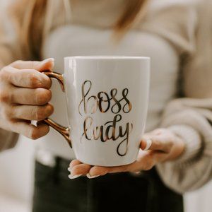 🆕 BOSS LADY GOLD COFFEE MUG